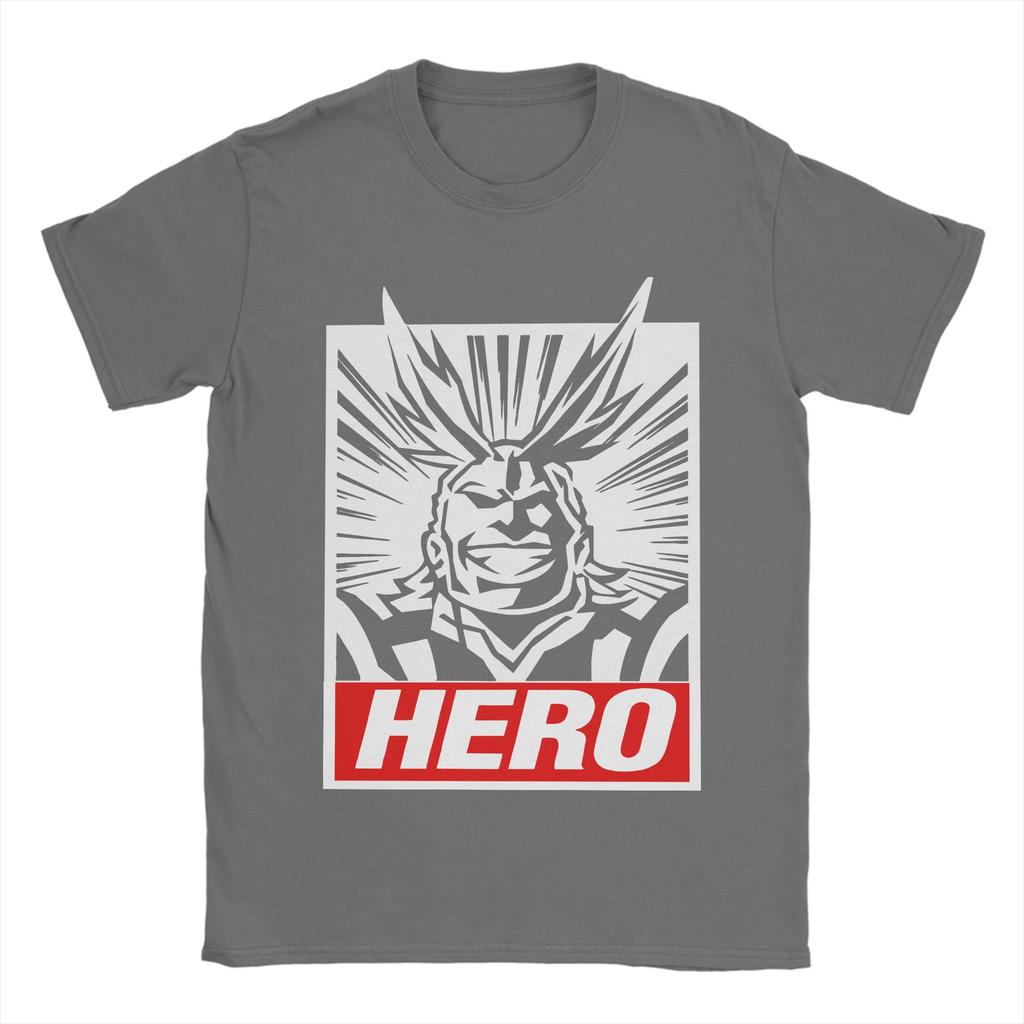 Vintage My Hero Academia Boku No Hero Academia All Might.png T-Shirt Men Round Neck Short Sleeve Clothes  Cotton Summer Tops
