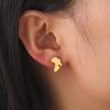 My Shape Mini Afrika Herz Ohrstecker für Damen Mädchen Goldfarbe Edelstahl Hohl Afrikakarte Stecker Ohrring Modeschmuck