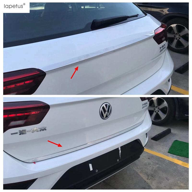 Hintere Heckklappe Unterer Griffleisten Dekorationsabdeckung Zierleiste Für Volkswagen T-Roc T Roc 2018 - 2024 Edelstahl Zubehör