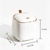 14.5x14.5x15cm Small Covered Table Paper Waste Basket  Living room tea table garbage collection