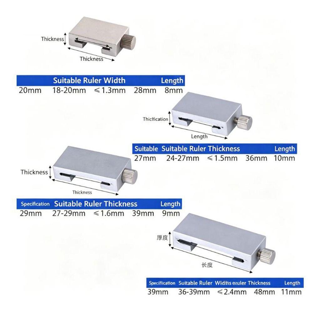 Steel Positioning Limit Block Durable Adjustable Measuring Marking Gauge Lightweight Ruler Scriber Locator Line Marking