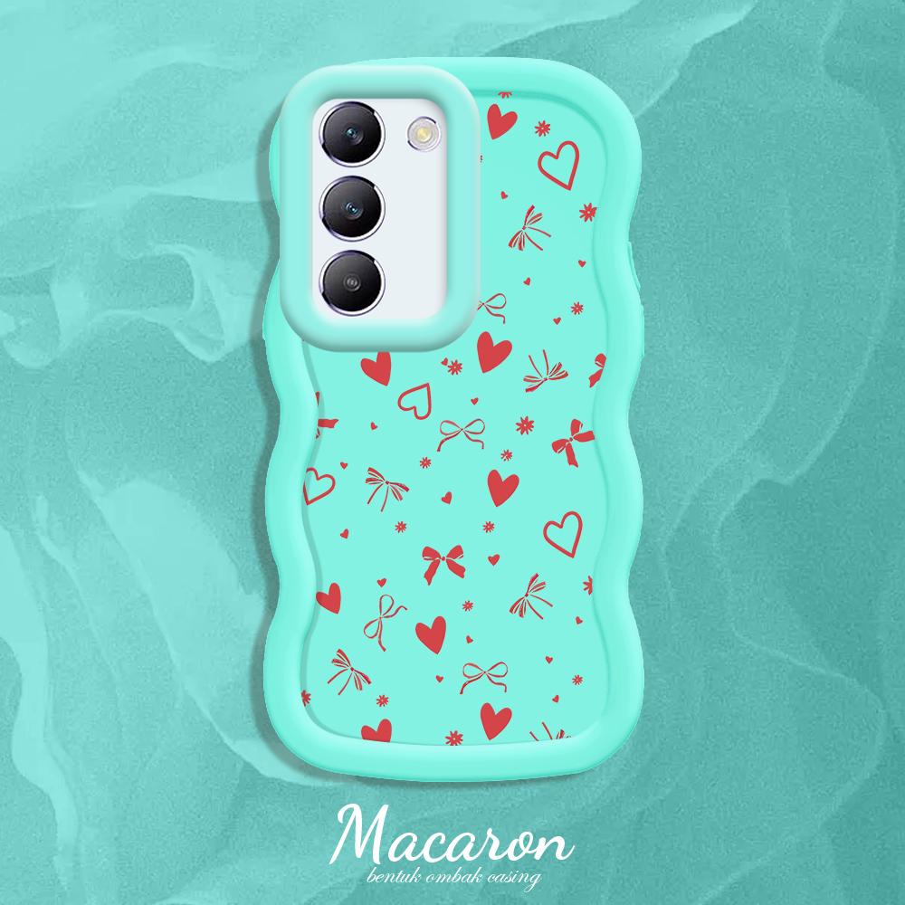 Painted Pattern Big Wave Edge Soft Silicone Material Macaron Phone Case Shockproof Protective Rubber Casing for OnePlus Vivo Motorola Moto