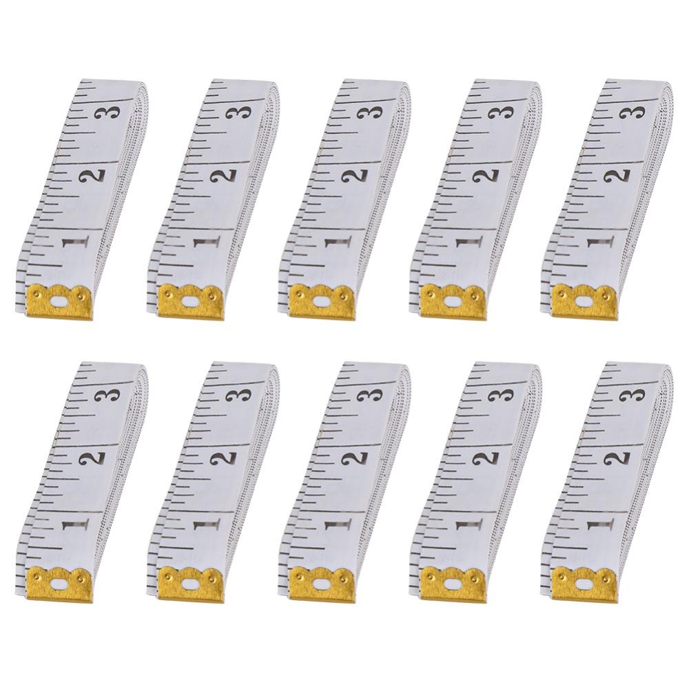 10Pcs 120-inch Body Measuring Tape White Tailor Tape Soft Measuring Tape  For Body Measurement