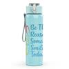 1PC Be The Reason Someone Smiles Today 750ml Color Plastic Sports Water Bottle Leakproof Flip Straw Lid Suitable for Sports Office Home Use