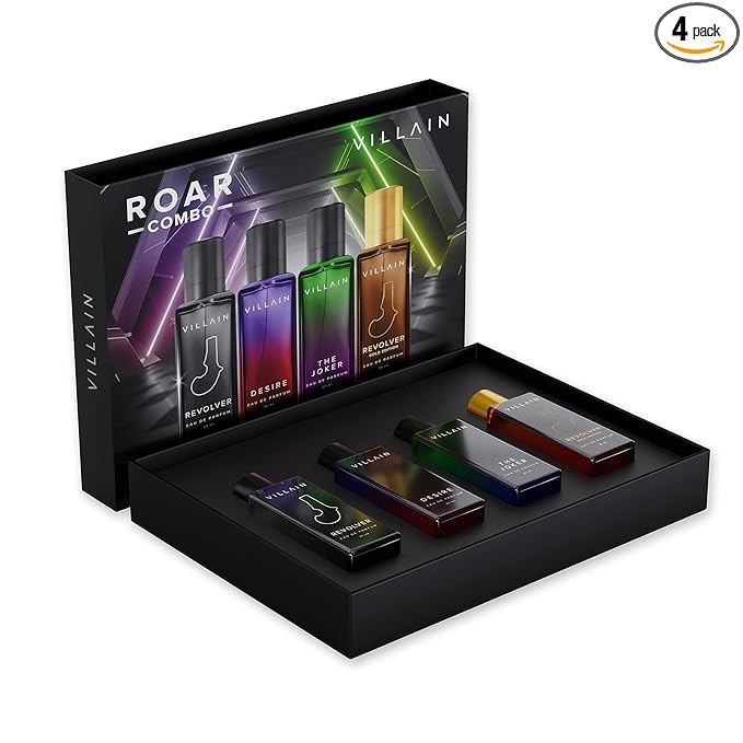 

Villain ROAR Combo - 4 x 20 мл | Подарочный набор парфюмерии премиум-класса для мужчин | Парфюмированная вода | Стойкий аромат