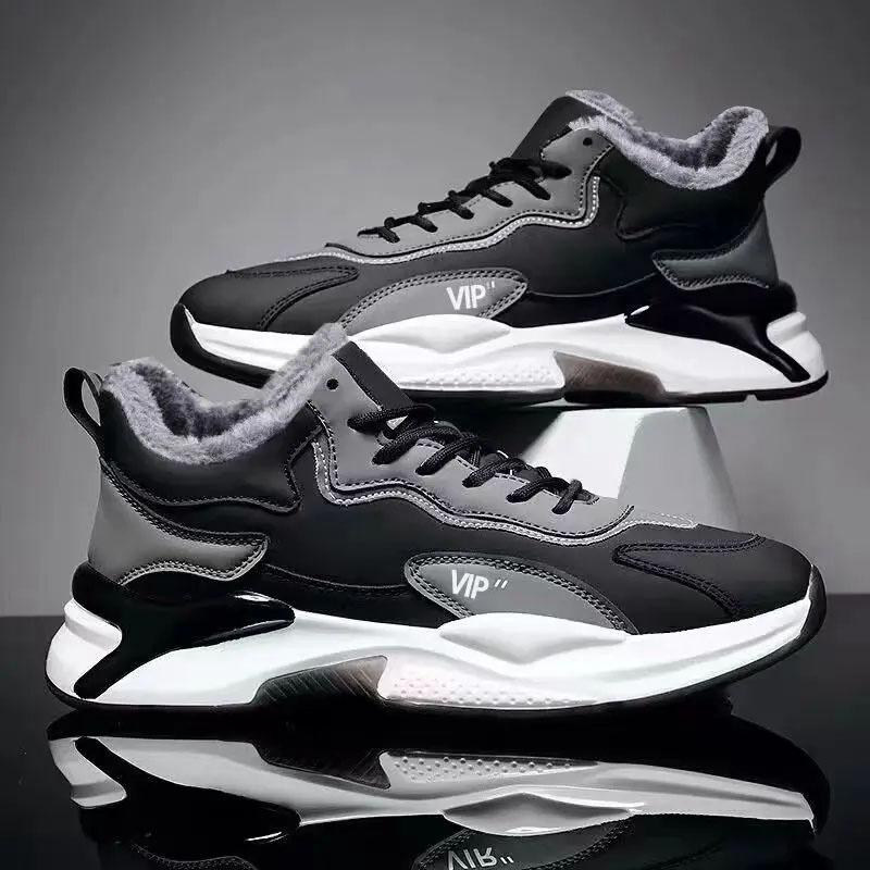 

Модные Новые Мужские Зимние Повседневные Кроссовки Теплые Ботинки Плюшевые Снежные Ботинки Мужские Высокие Уличные Ботинки на Шнуровке Мужские Кроссовки Chaussure Homme 39 чёрный