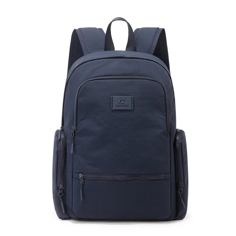 Women Large Capacity Multi Pocket Nylon Backpack with Adjustable Straps for Commute Travel