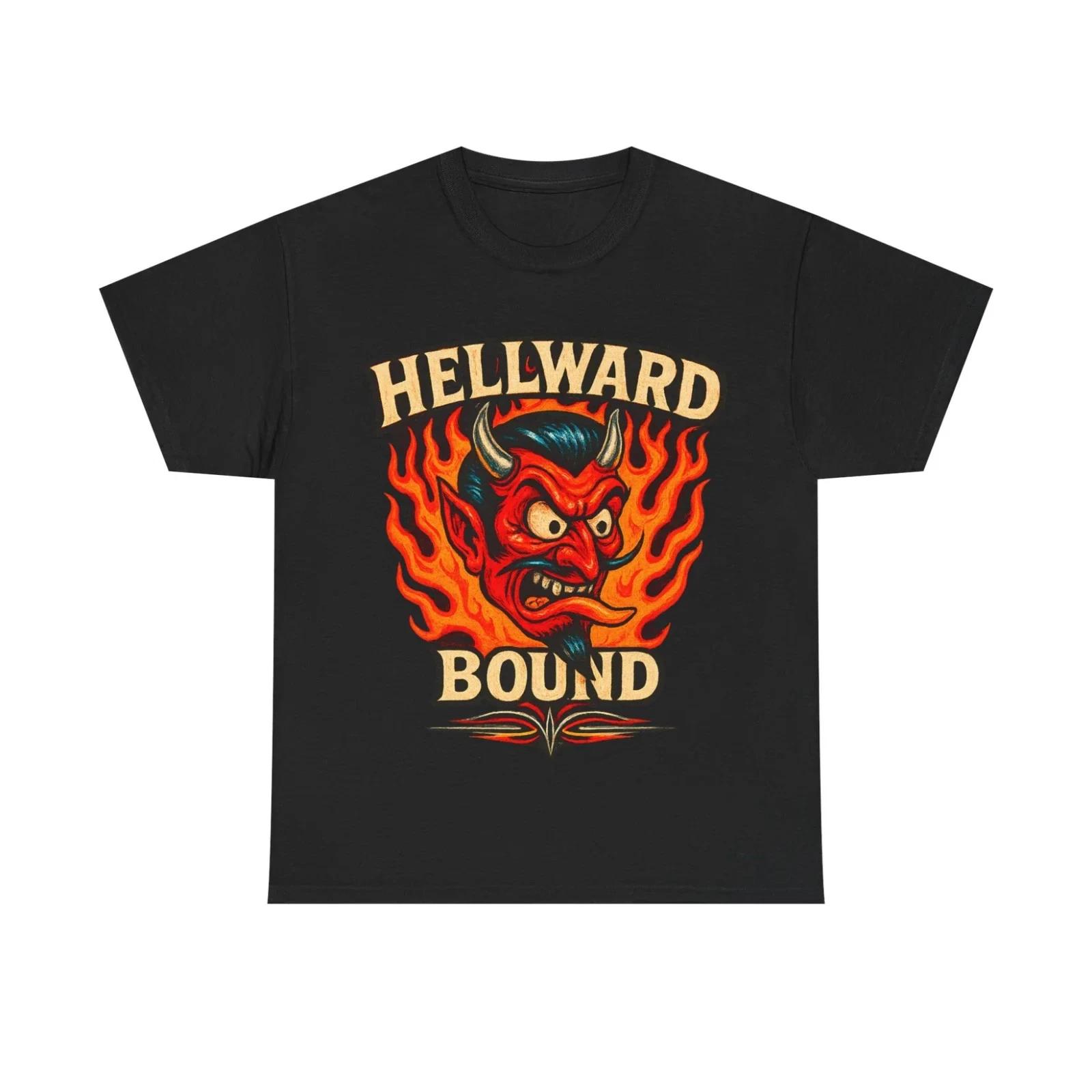 

Hellward Bound Devil Flames Rockabilly Kustom Kulture T-shirt Tee Lowbrow S