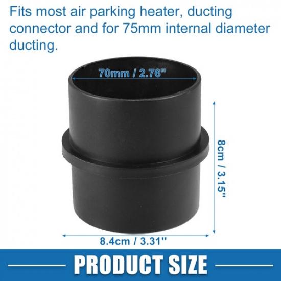Universeller 75mm Außendurchmesser Auto-Luftkanal-Verbinder Gerades Verbindungsrohr Packung mit 2