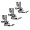 3pcs Shirring Foot Adjustable Distance Glossy Appearance Steel Sewing Presser Foot for Industrial