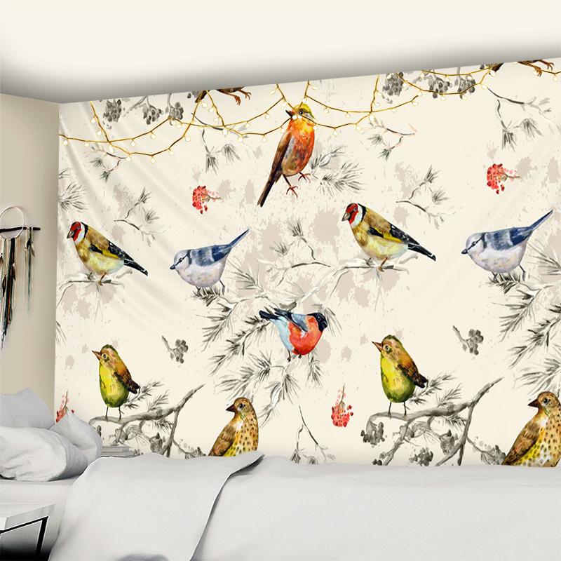 Tapiserie cu flori fluture, covoraș hippie în stil nordic simplu, cuvertură de pat boemă, tapiserie pentru decor