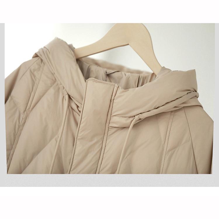 Oversized Thicken Down Jacket Women Winter Retro Hooded Coat Warm Parker Overcoat