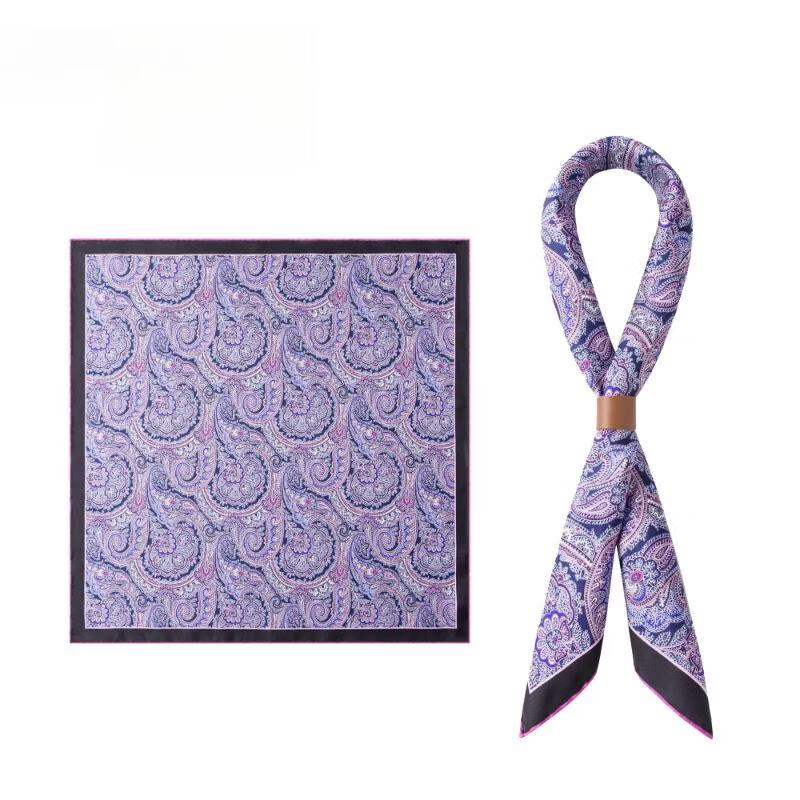 Мужской элегантный шелковый твиловый шарф с набором пряжек One Size