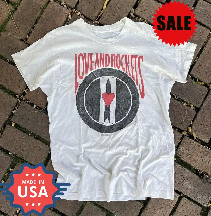 Love And Rockets Band Regalo Per Fan Maglietta Bianca S-2345XL LM6575