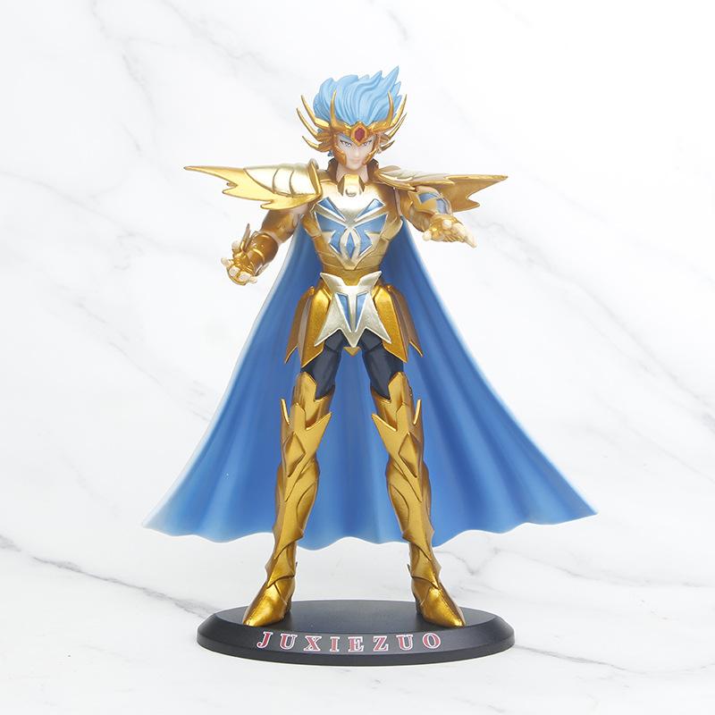 Cheap Anime Gold Saint Seiya Aquarius Aries Pisces Aquarius Cancer Leo PVC Action Figure Collectible Model Toy 19-21cm