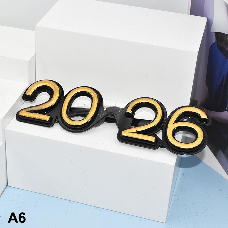 2026 Number Eyeglasses 2026 Happy  Year Glasses Diamond Glitter Sunglasses Cosplay Prop Xmas Party Decoration Funny Glasses