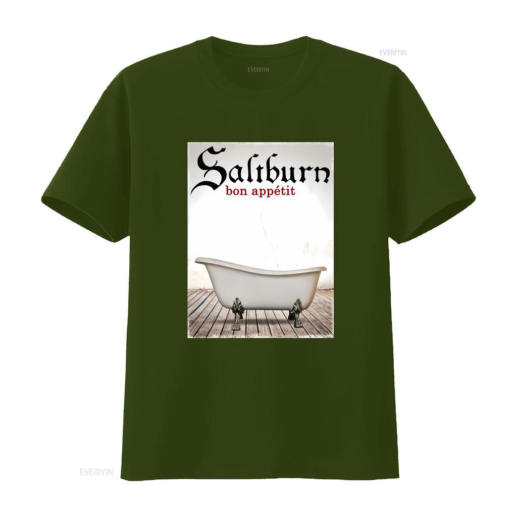 Saltburn 'Bon Appétit' T Shirt vintage Washed Slightly Casual Breathable Soft Versatile Stretched fashion graphic
