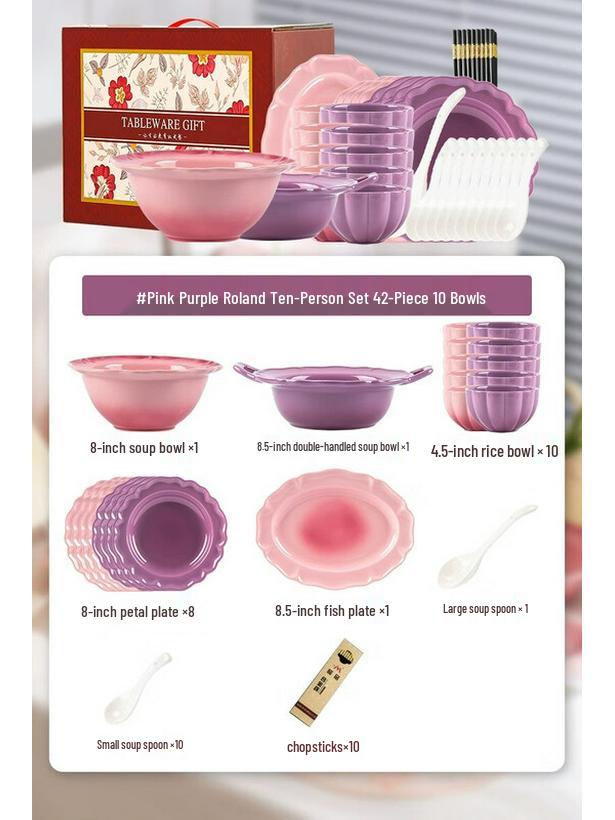 Kangmo Petal Ceramic Dinnerware Set