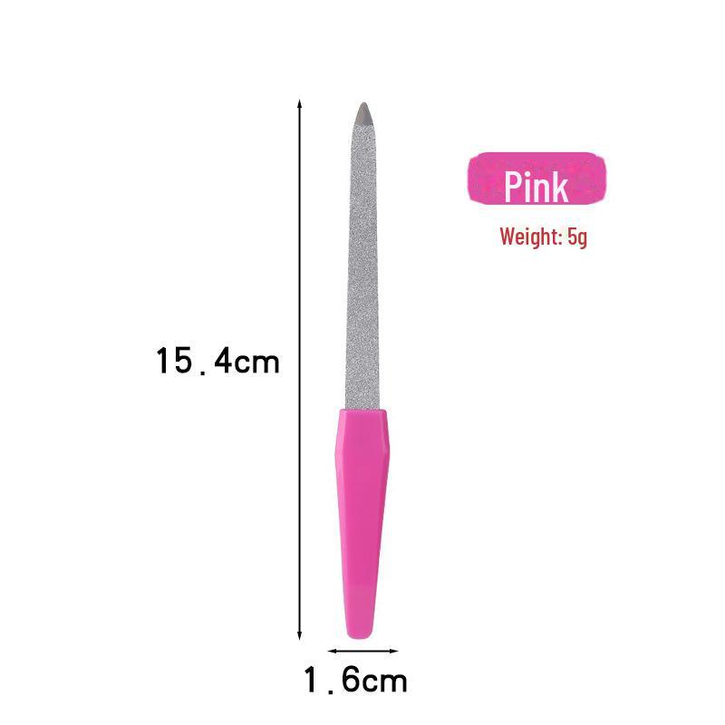 Stainless Steel Nail File & Dead Skin Fork Dual-Head Multi-Purpose Manicure Tool