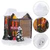 1Pcs Small House Ornament Resin Christmas Decor Miniature Home Decoration for Tree Cabinet Desk Festival Atmosphere Gift
