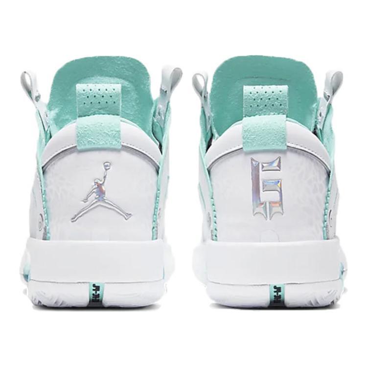 Air Jordan 34 BG 'Snow Leopard' (Unisex) White / Aurora / Metallic Silver Kids' Basketball Shoes BQ3384 103