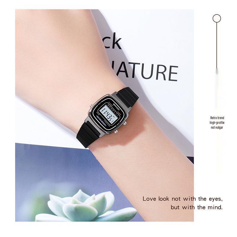 Sanda Fashion Stainless Steel Multifunction Men's and Women's Electronic Watch