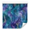 Ink Wallpaper Blue, Turquoise, Navy Blue and Purple 50x1000