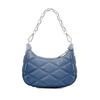 Michael Kors Quilted Design Silver Hardware Accessory Polyurethane Blend Handheld Crossbody Shoulder Bag Women Bags Blue 35H3S4CC5UTEAL