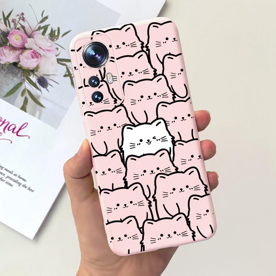 For Xiaomi 12 Case Mi 12X Cover Luxury Flower Cartoon Slim Soft Silicone TPU Back Cover For Xiaomi 12 Pro Funda Mi 12 Ultra Capa