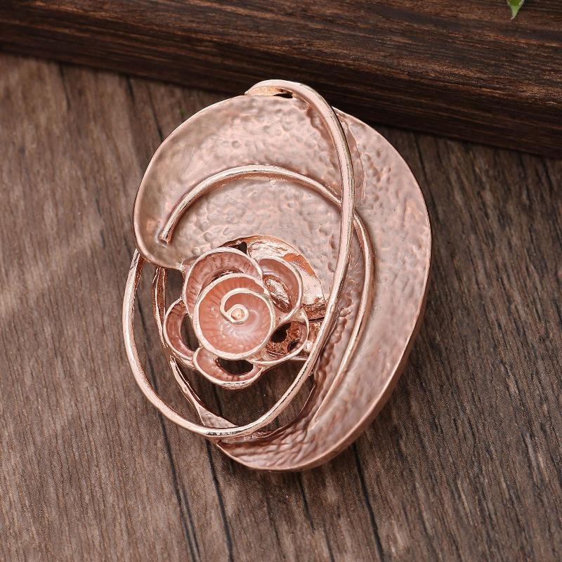 Heiß verkaufende emailierte geometrische Blume magnetische Brosche, modische kreative Blumenbrosche für Damen