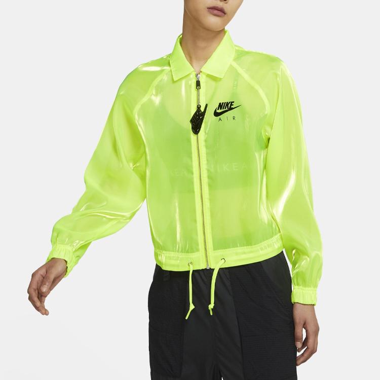 Nike Air Coach Jacket Dámské svrchní oděvy Fluorescent-Yellow CU5545-702