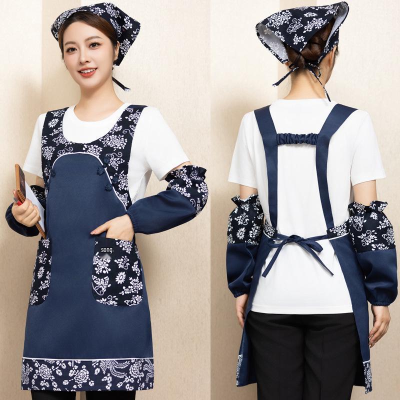 Retro Ethnic Floral Women's Apron for Kitchen and Dining