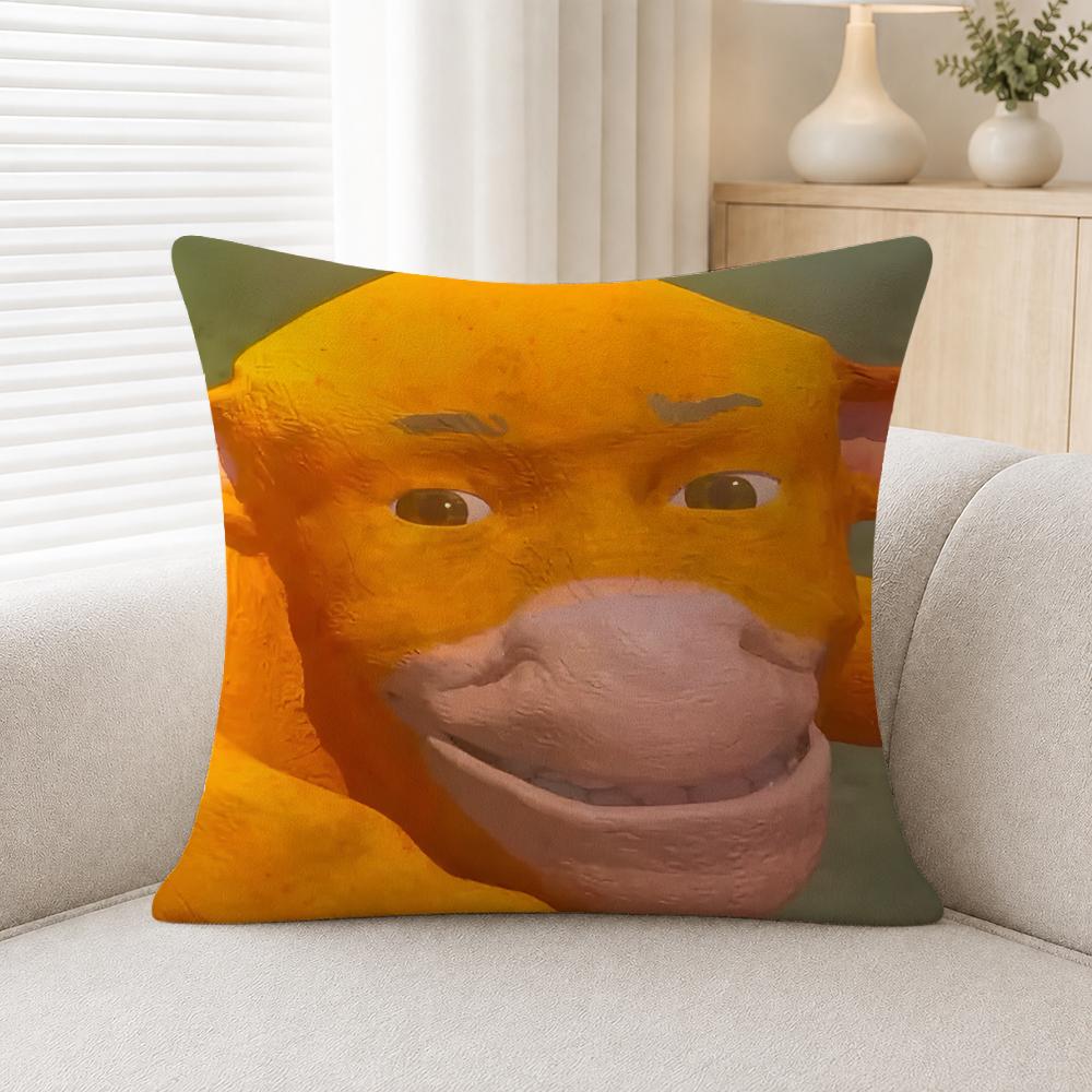 Cute Fictional Character Niulai Soft Plushs Fluffy Throw Pillow Cases For Sofa Bedroom Home Decor