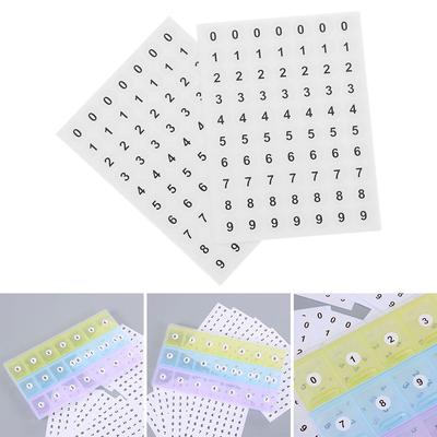 12 Feuilles Bricolage Auto-adhésives Classification Autocollantes Différencier Étiquettes Numérotées Étiquettes d'Emballage