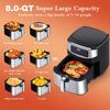 1800W Intelligent Deep Fryer for Home Oil Free Air Fryer Toaster Oven Big Capacity French Fries Machine 7.5L LCD Digital Air Fryer