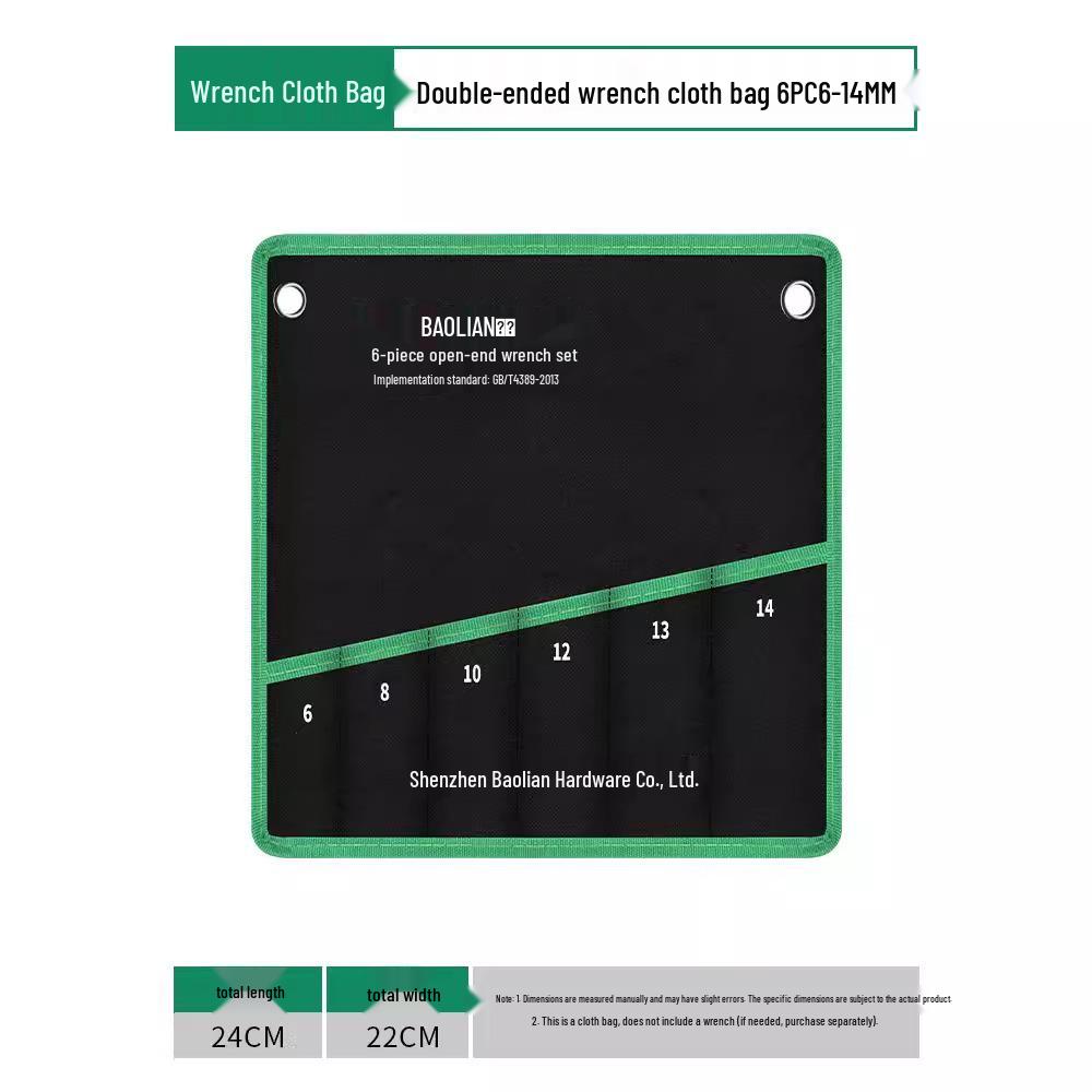 

Dual-Wrench Canvas Storage Pouch: Thickened, Multi-Functional Organizer for Open-End and Box-End Wrenches