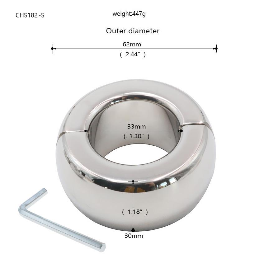 Stainless Steel Overweight Weight Bearing Ring Penis Pendant Physical Stretching Exercise SM Men's Sex Toys Adult Supplies