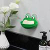 Wall Mounted Hanging Shelf Frog Soap Holder Cartoon Sucker Soap Dish Drain Rack Storage Box