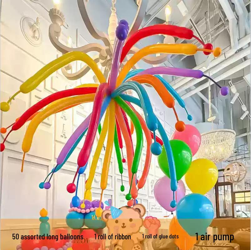 

Colorful Thickened Spiral Twist Balloons for Baby s First Birthday Decoration