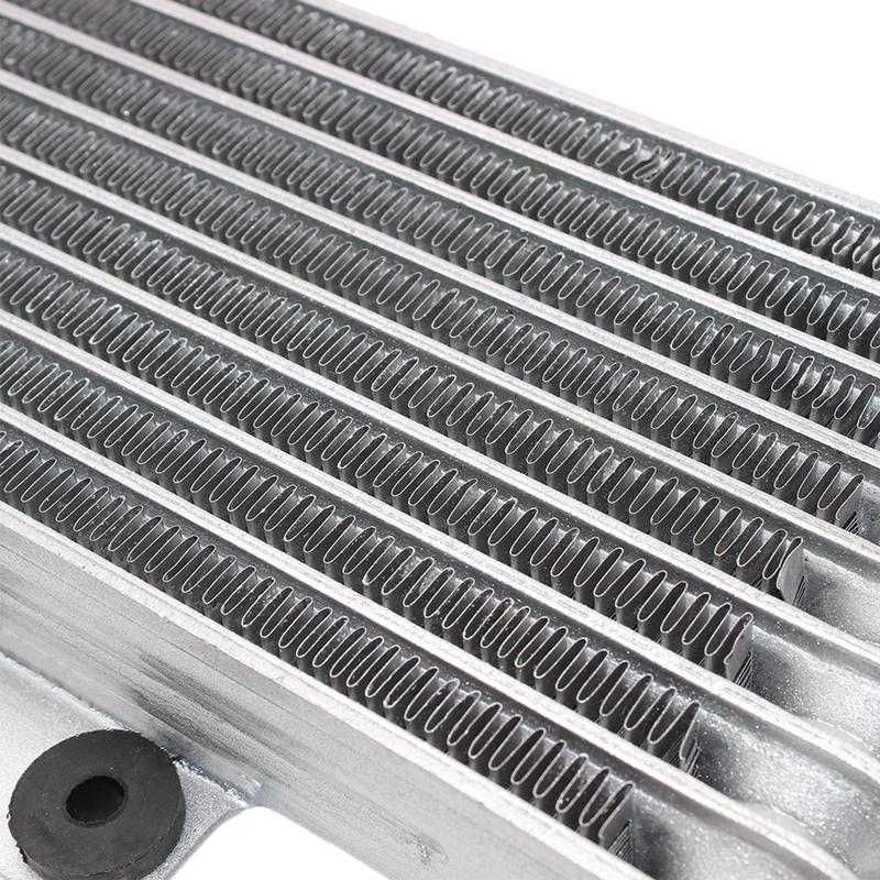 Motorcycle Radiator Oil Cooler 8-Layer Pitch M10/12 For Kawasaki KX250 Honda CRF250 Yamaha YZ250 Universal Motocross Accessories