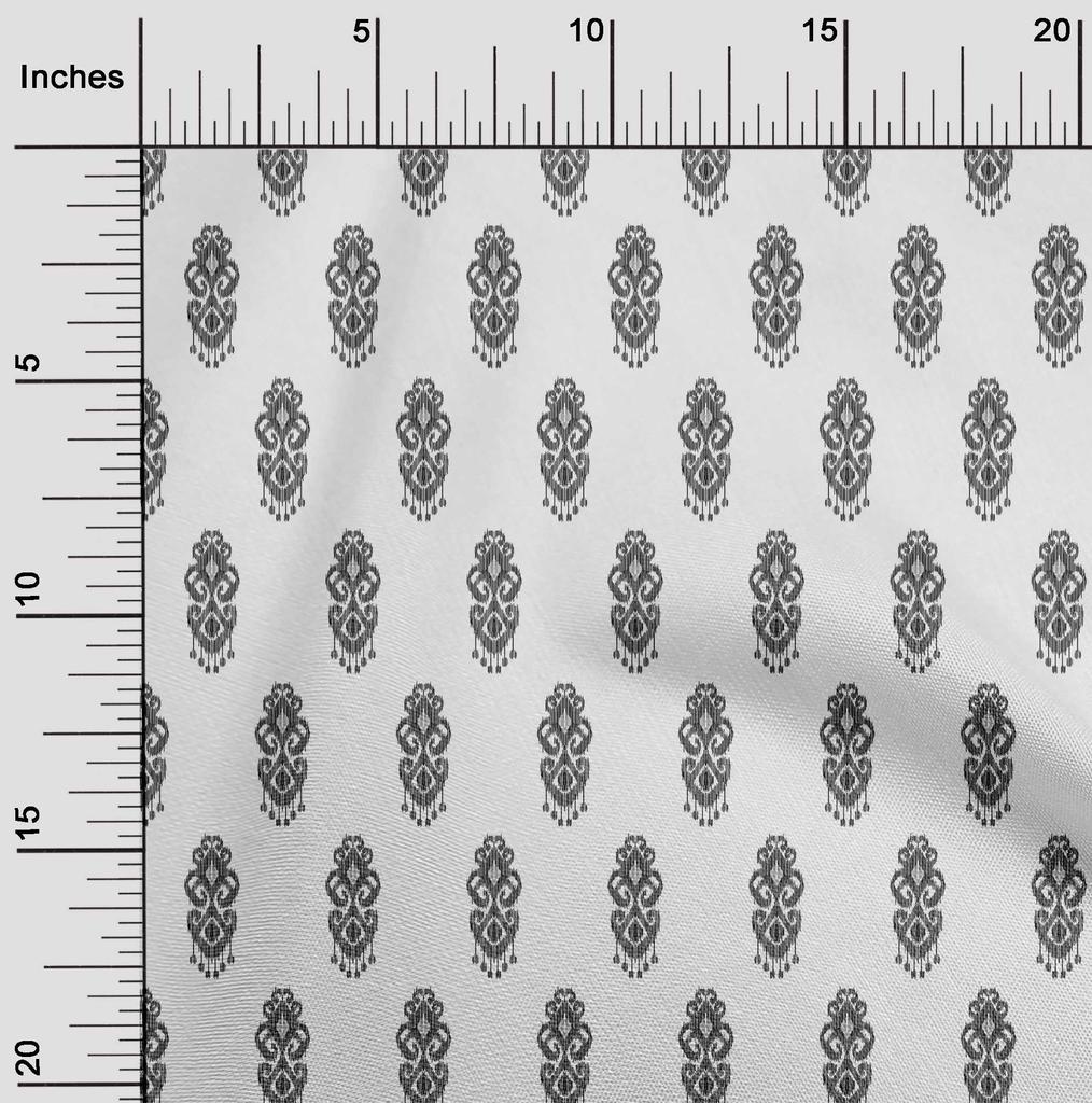 oneOone Βαμβακερό Ελαστικό Ύφασμα Εθνικό Ύφασμα με Ικάτ Εκτύπωση 1 Γιάρδα 40 Ίντσες Πλάτος