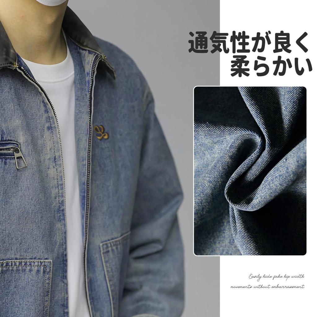 Maytopia Denim Denim Denim Blouson for Men and Distressed Denim JK7007 Jacket, Jacket, Blouson, Women, Material, Winter/Autumn Wear, (JP, Alphabet,
