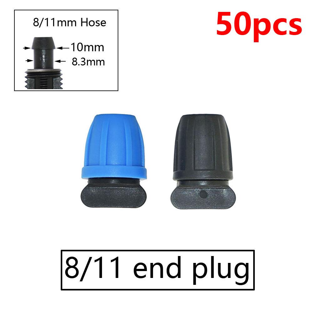 

50pcs 4/7 8/11 Hose Barb Connector 3/8 1/4mm Lock Tee Splitter Elbow Straight End Plugs Reducer Fitting For Garden Irrigation