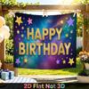 Party Backdrop Happy Birthday Birthday Stars Photo Booth Background Front Door Decor