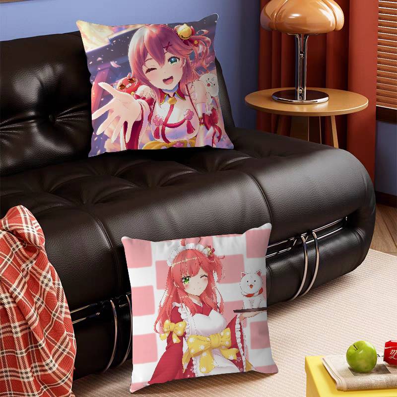Anime Hololive Sakura Kissenbezug Dekokissen Sofa Heimdeko Hülle Kissenbezüge