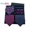 3pcs Necktie+3 Pcs Square Scarf  Men Two-piece Tie Set Wave Point A Tie Cufflinks Business Fashion Handkerchief Paisley