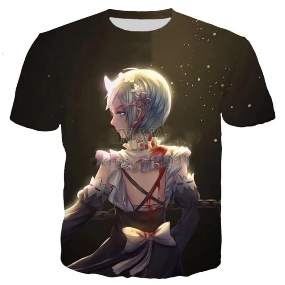 New T Shirt Men_women Anime Girl 3D Printed T-shirts Casual Harajuku Style Tshirt Streetwear Tops Oversized Clothing