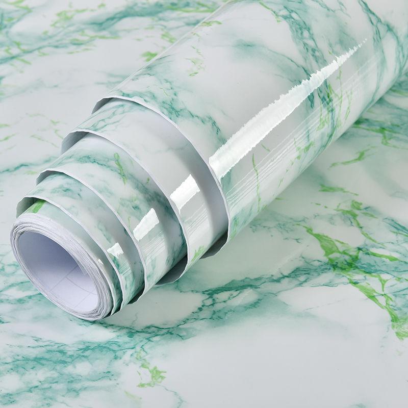 Shiny Black DIY Self Adhesive Kitchen Cabinets Wallpaper Waterproof Wall Stickers Vinyl Contact Paper Renovation Home Decor Film