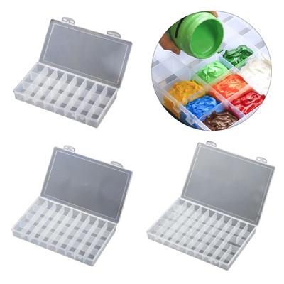 24 36 48 Grids Clear Plastic Organizer Box Beads Storage Container Jewelry Case Paint Storage Container Stackable Case