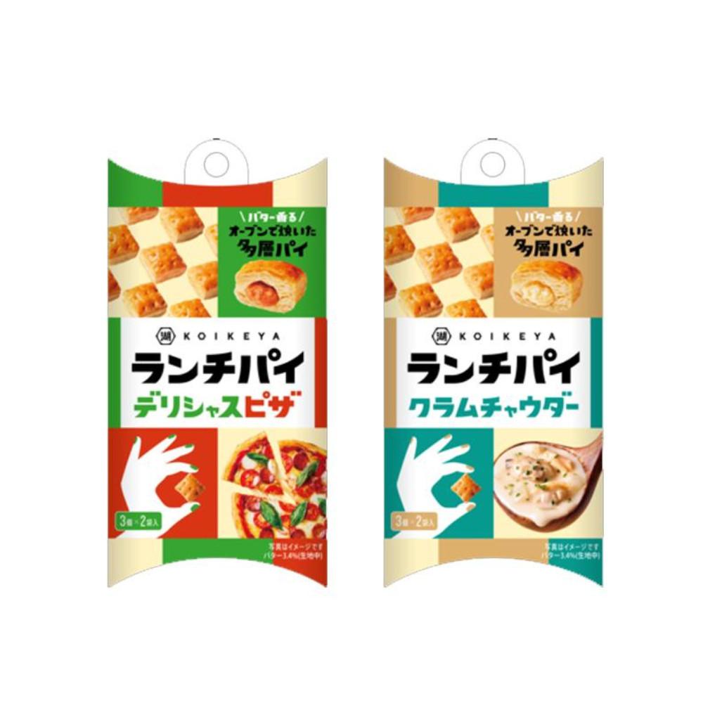 

Japan Koikeya Lunch Pie 1 Box (3 x 2 Bags) - Clam Chowder / Delicious Pizza Clam Chowder